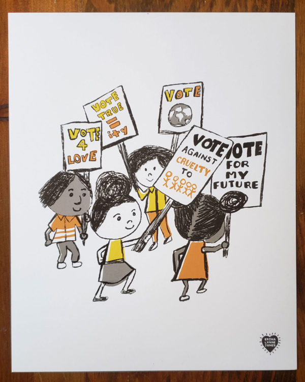 Vote for the future illustration